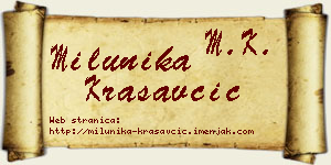 Milunika Krasavčić vizit kartica
